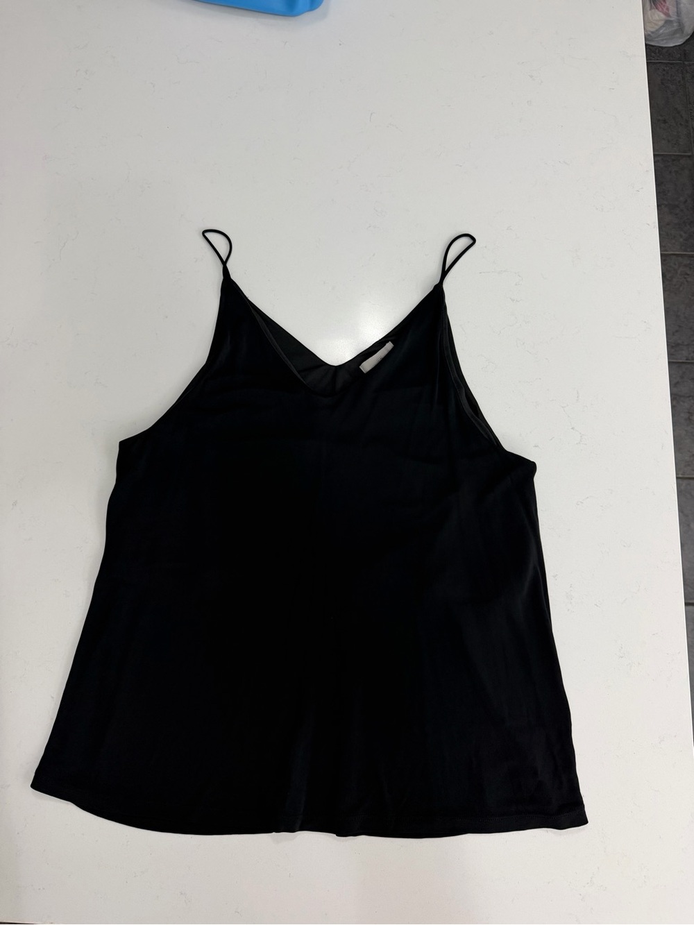 H&M Black Women's V-Neck Spaghetti Strap Tank Top
